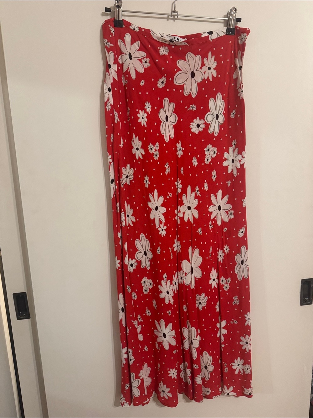 Rixo Red Floral Maxi Skirt - Women's Floral Print Skirt